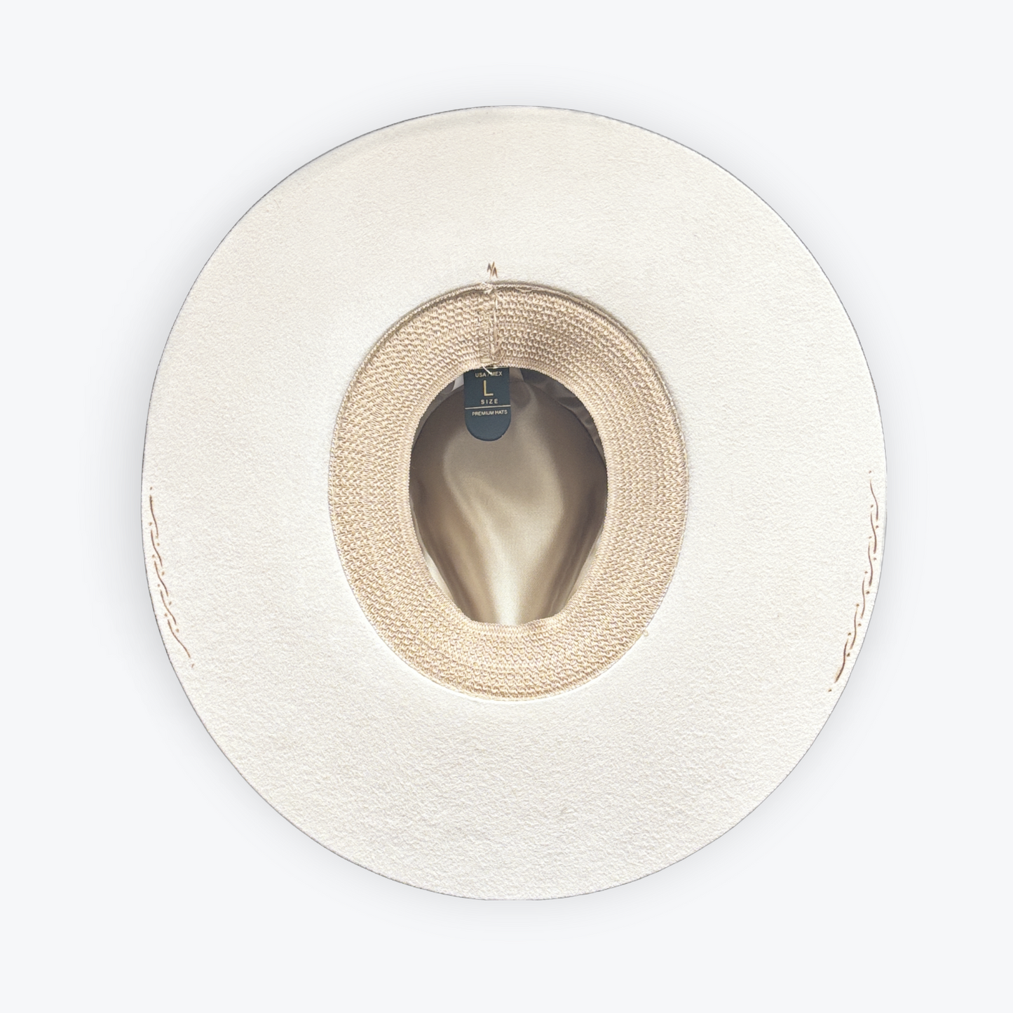 White wool hat on a white background