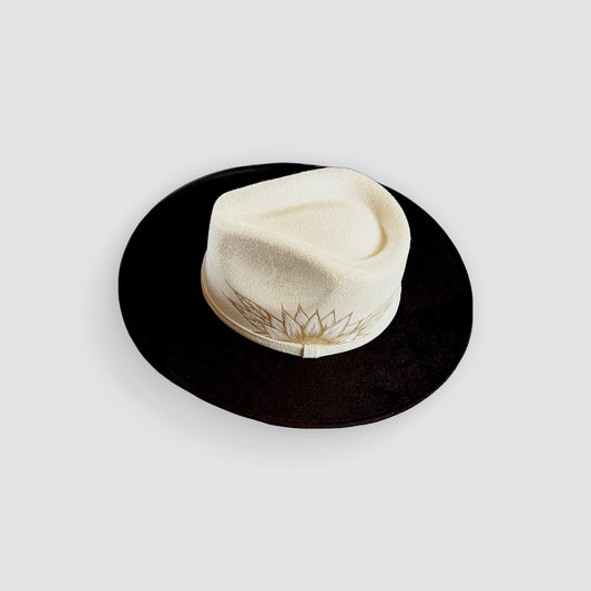 Two-tone Rancher | Black + Ivory Sunflower | M