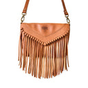 Crossbody Fringe Bag | Cowboy Stitch | Cognac