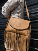 Fringe Zipper Bag | Harvest Moon | Camel