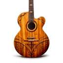 Vintage Norman Wood Guitar | Original Woodburned Art