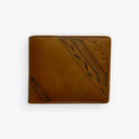 Hand-Burned Bi-fold Leather Wallet
