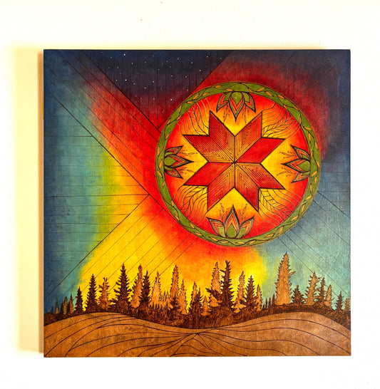 Sky Between | 24"x24" wall piece